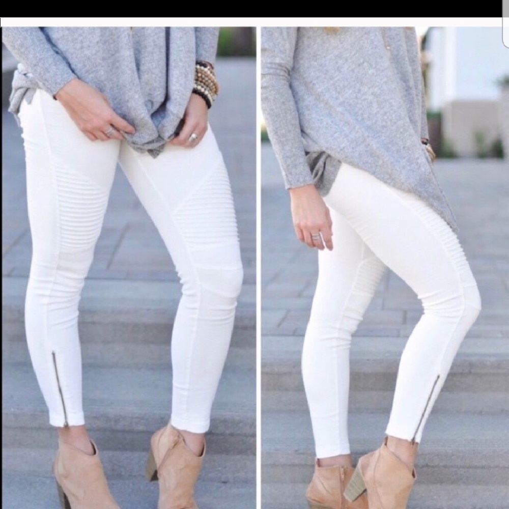Moto leggings New Mix White Skinny Pants